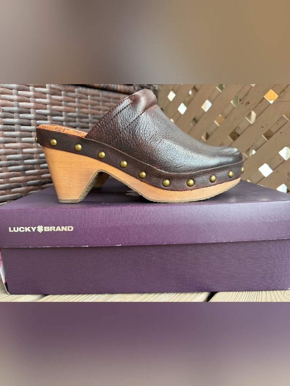 Vintage Lucky Brand Maddox Clog Heeled Mule NWB Sz 8M - Picture 4 of 8